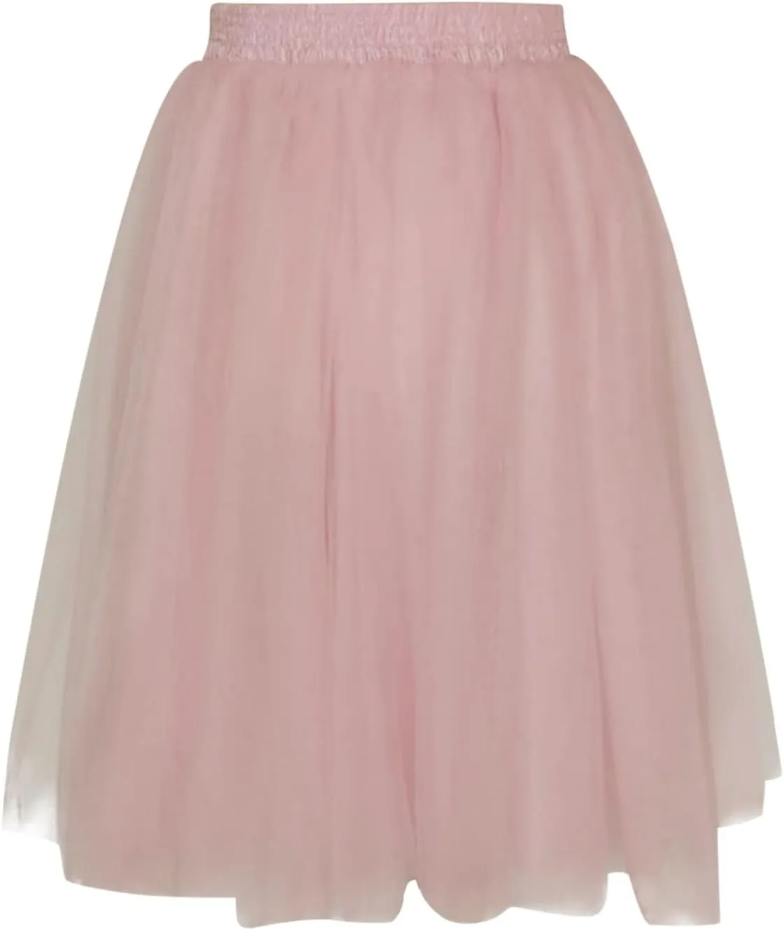 HGps8w Women's A-Line Pleated Tulle Midi Skirt Elegant Multilayer Elastic Waist Mesh Lace Tulle Tutu Daily Dance Skirts