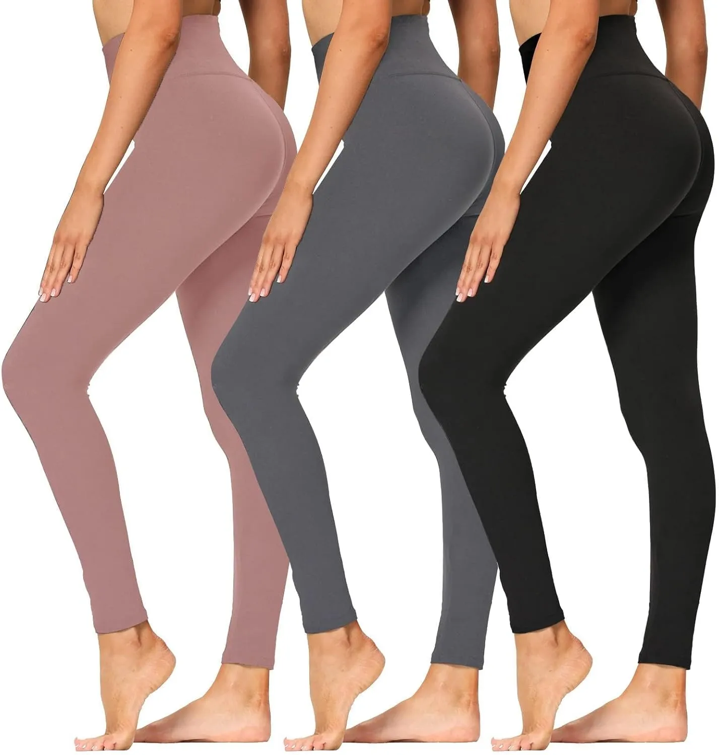 High Waisted Leggings for Women - Soft Athletic Tummy Control Yoga Pants for Cycling Dance Tights