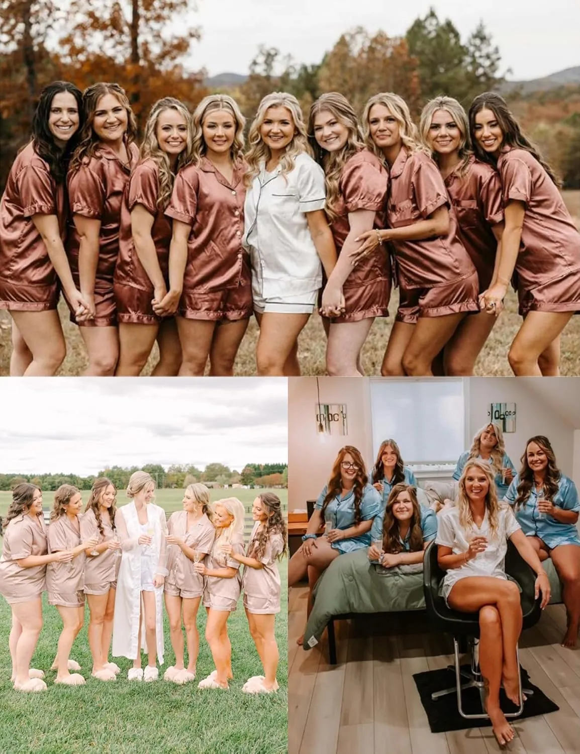 KCW Silk Satin Pajamas for Women Set 2 Piece Pajama Sets Short Sleeve Top and Shorts Pjs Set Button Down Loungewear