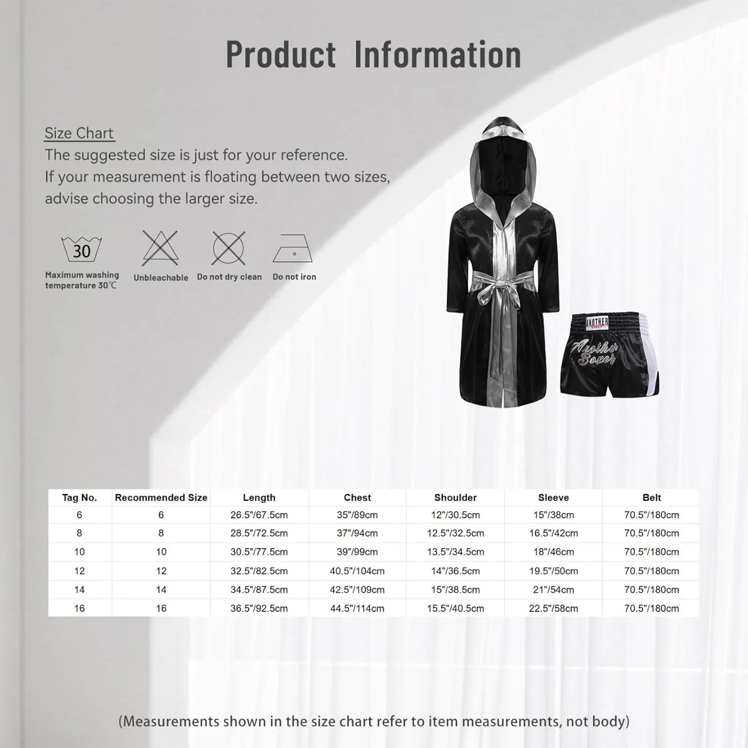 Kids Boys Boxing Kickboxing Outfit Long Open Front Metallic Trim Satin Hooded Cloak with Shorts Set