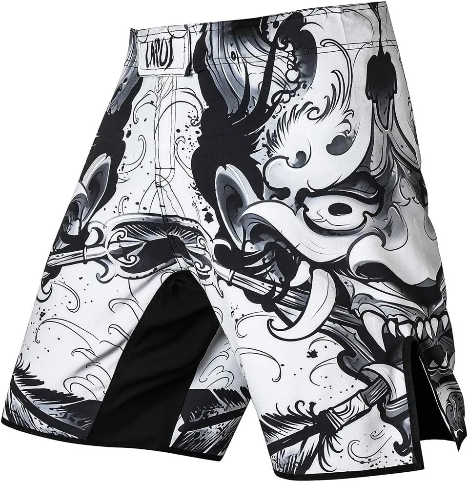 LAFROI Mens MMA Cross Training Boxing Shorts Trunks Fight Wear with Drawstring and Pocket-QJK01