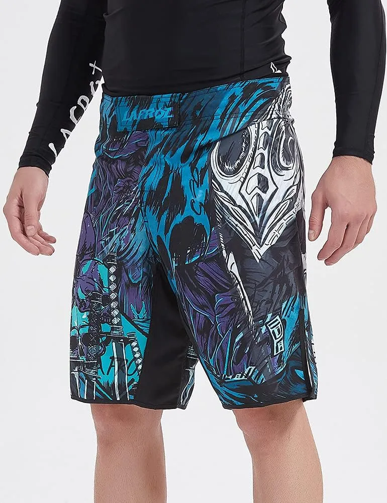 LAFROI Mens MMA Cross Training Boxing Shorts Trunks Fight Wear with Drawstring and Pocket-QJK01
