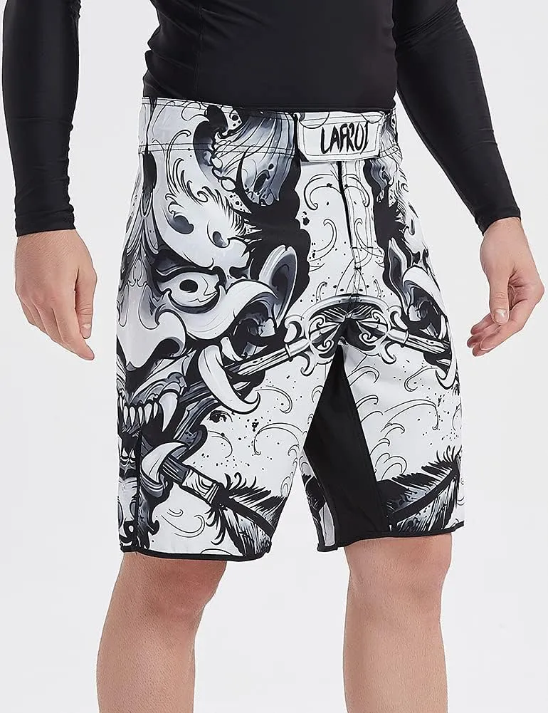 LAFROI Mens MMA Cross Training Boxing Shorts Trunks Fight Wear with Drawstring and Pocket-QJK01
