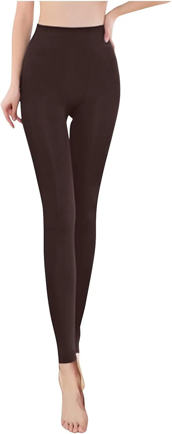 LCMTWX Butt Lifting Leggings for Women Denim Color Women Pocket Button High Pants Butt Lifting Leggings