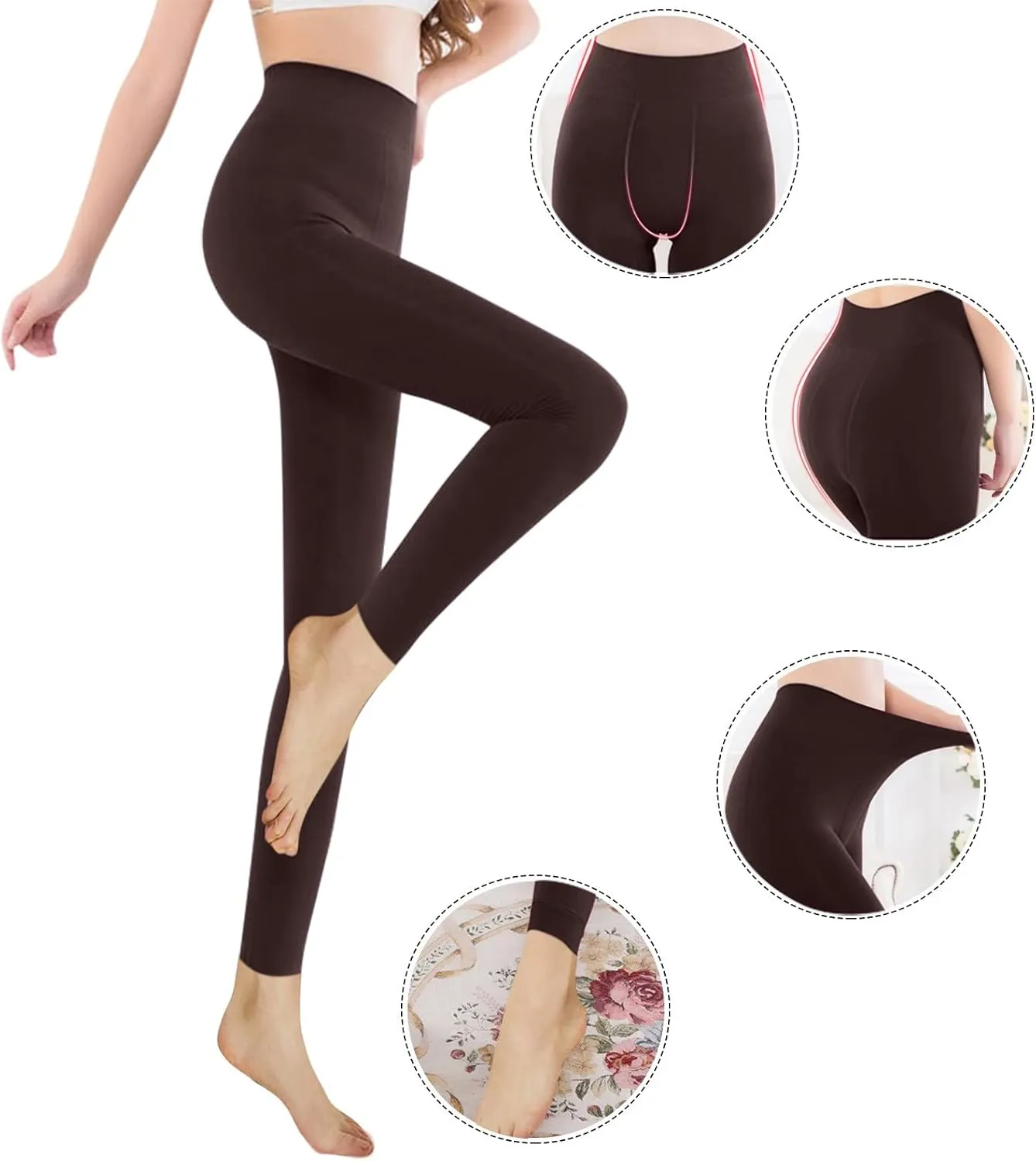 LCMTWX Butt Lifting Leggings for Women Denim Color Women Pocket Button High Pants Butt Lifting Leggings