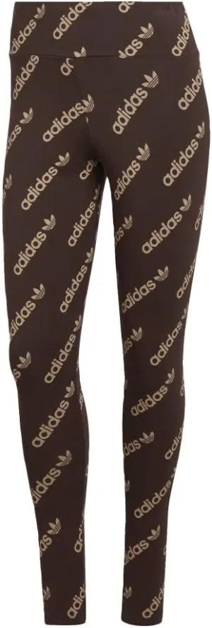 Logomania Leggings Womens Pants (Brown)