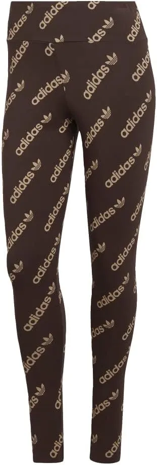 Logomania Leggings Womens Pants (Brown)