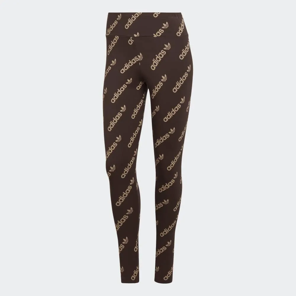 Logomania Leggings Womens Pants (Brown)