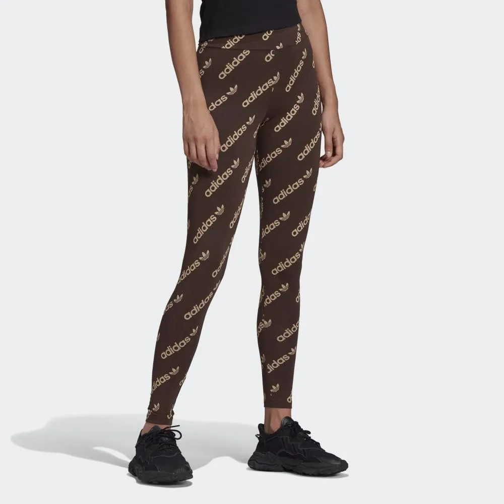 Logomania Leggings Womens Pants (Brown)