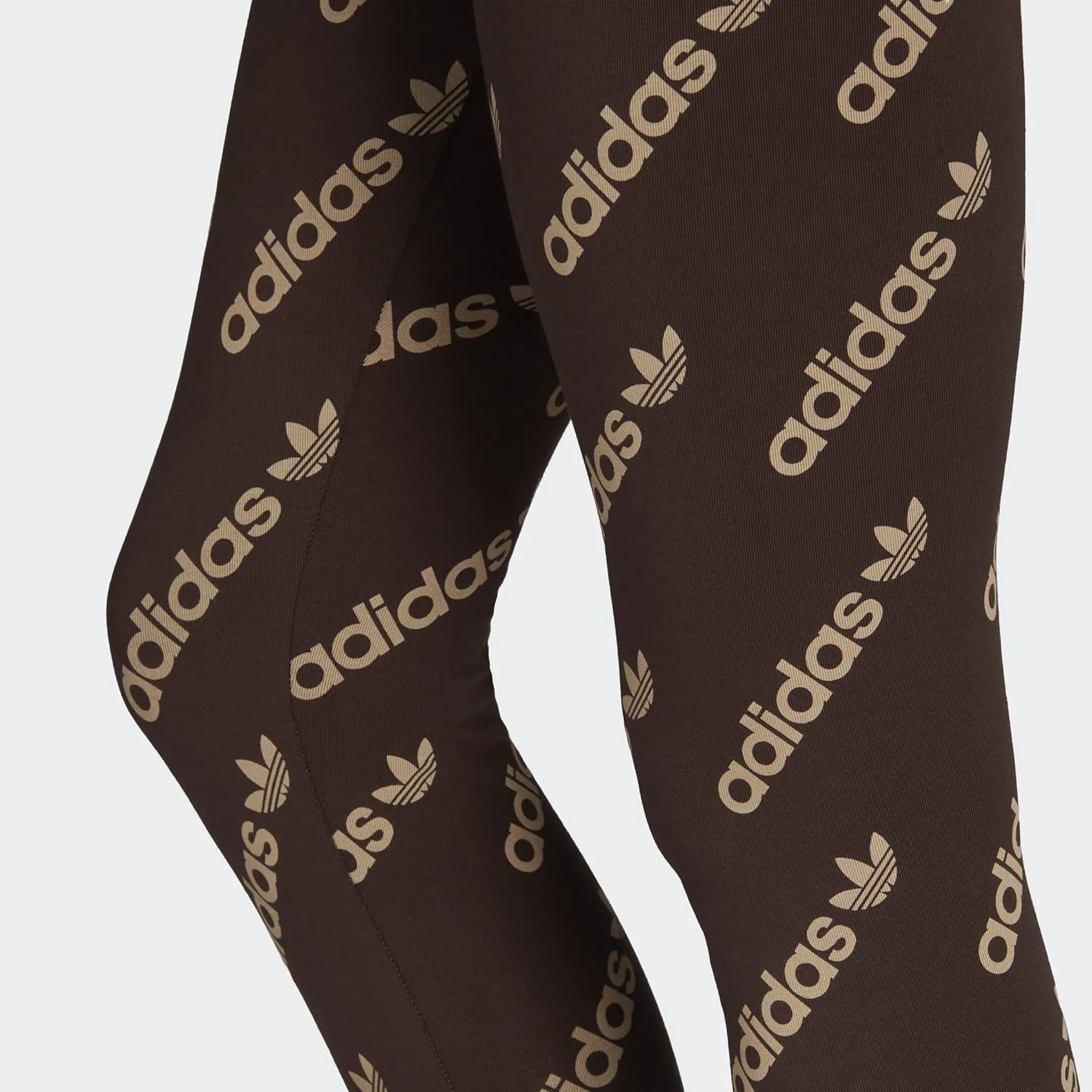 Logomania Leggings Womens Pants (Brown)