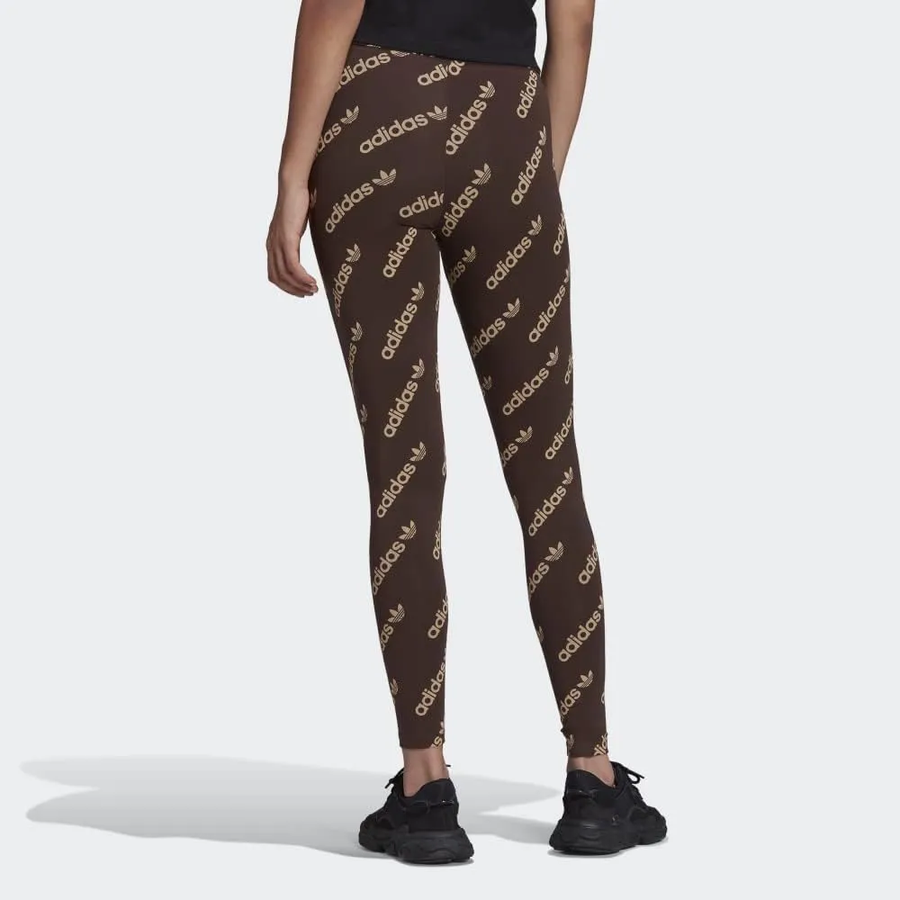 Logomania Leggings Womens Pants (Brown)
