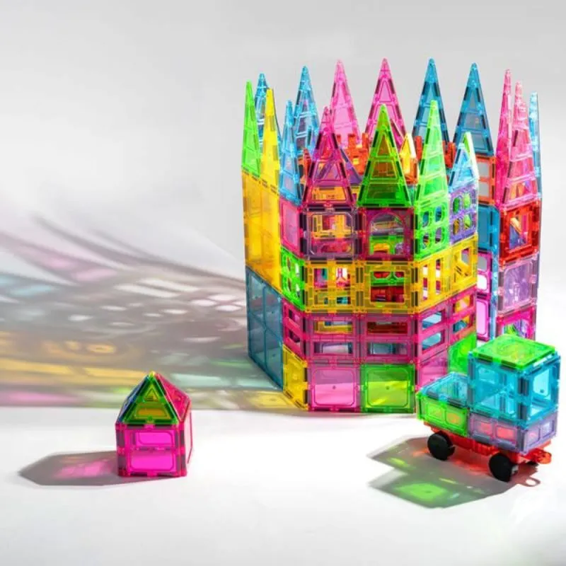 Magnetic 100 Piece 3D Building Tiles