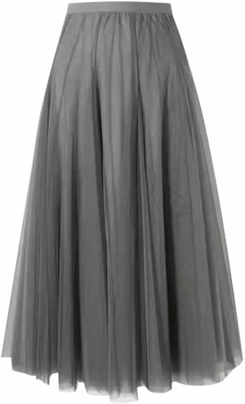 Maxi Skirts for Women Casual High Waisted Flowy Pleated A Line Midi Length Plain Skirt Trendy Cute Vacation Dress