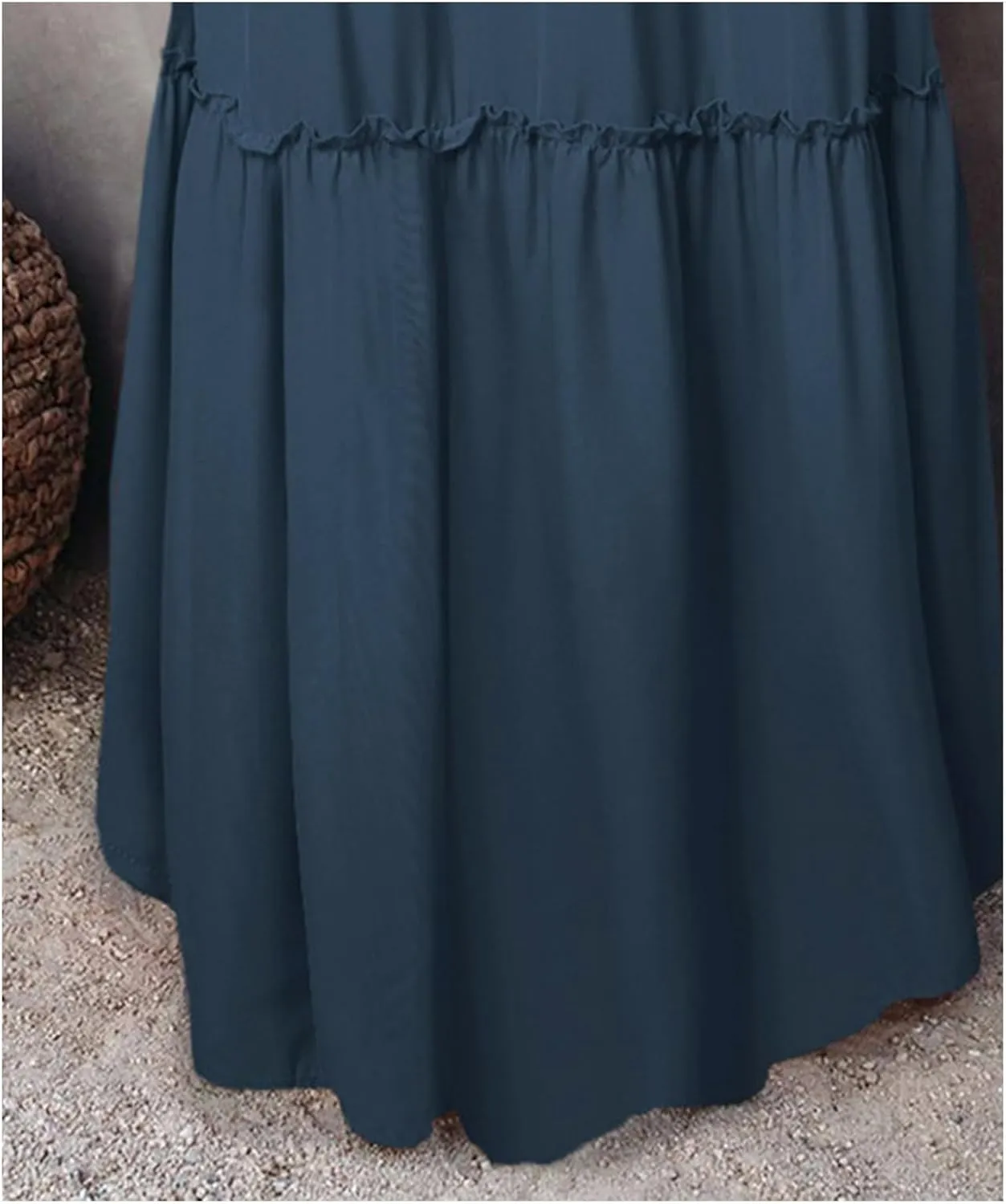 Maxi Skirts for Women High Waist Bohemian A Line Tiered Skirt Summer Casual Pleated Flowy Swing Beach Long Skirt