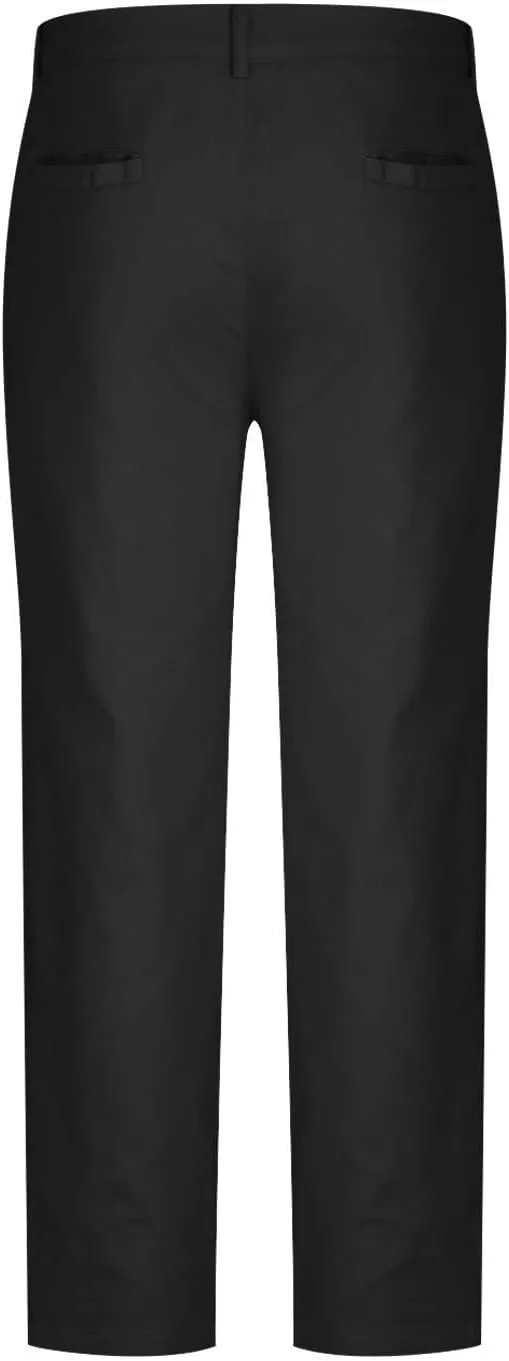 Men's Cotton Linen Dress Pants Casual Lightweight Flat-Front Stretch Chino Pants Business Slim Fit Trousers for Men