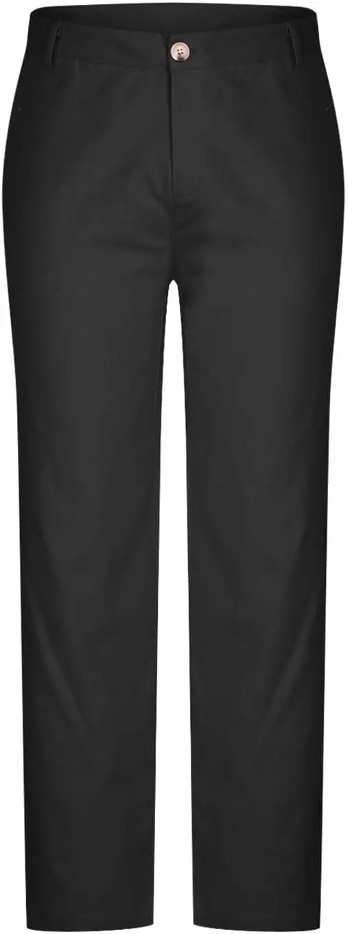 Men's Cotton Linen Dress Pants Casual Lightweight Flat-Front Stretch Chino Pants Business Slim Fit Trousers for Men