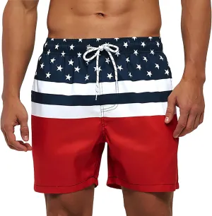 Mens Summer Printed Shorts Holiday Beach Vacation Lightweight Quick Drying Combat Pants Military Tactical Drawstring Bermuda