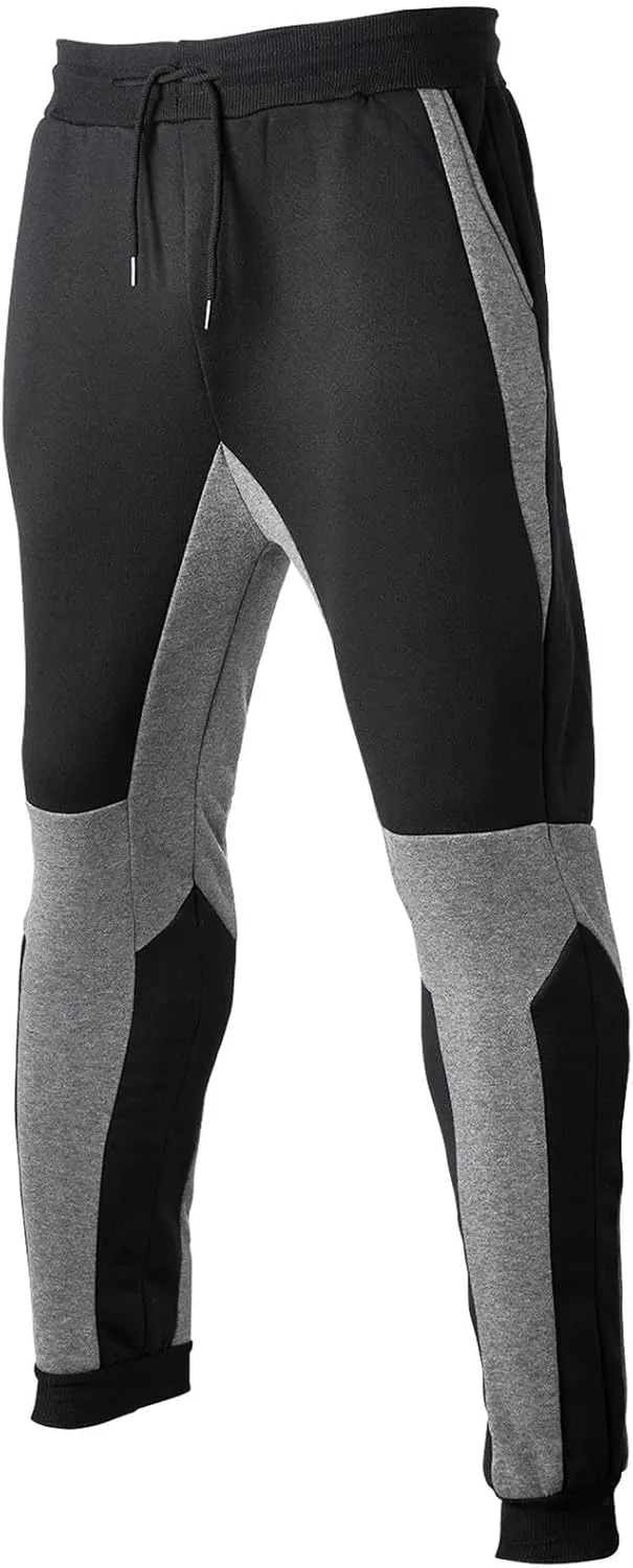 Mens Sweatpants Pockets Tapered Track Athletic Slim Fit Pants for Running, Exercise, Workout, Joggering, Travel