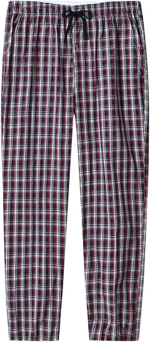 MoFiz Men's Pajama Pants Ultra Lightweight Pjs Bottoms Sleepwear Bottom Pants with Pocket Drawstring 3-Pack