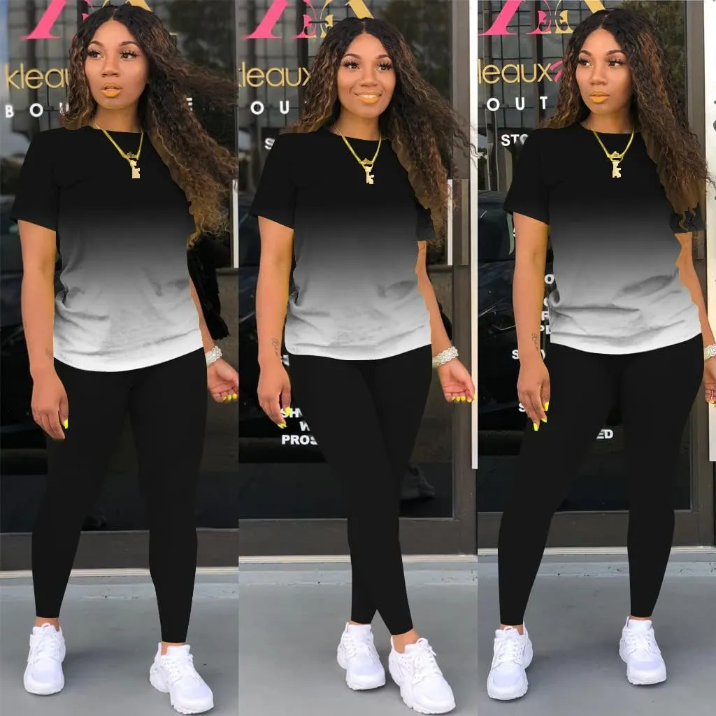 Mrskoala Women Two Piece Outfits Summer Sweatsuits Matching Jogger Sets Loungewear Tracksuit