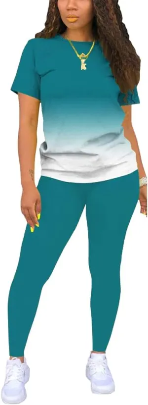 Mrskoala Women Two Piece Outfits Summer Sweatsuits Matching Jogger Sets Loungewear Tracksuit