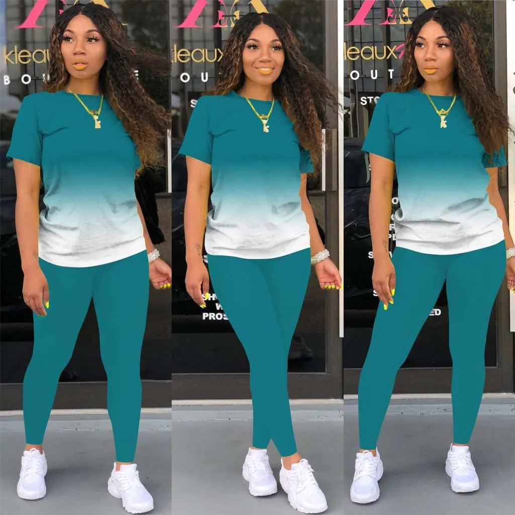 Mrskoala Women Two Piece Outfits Summer Sweatsuits Matching Jogger Sets Loungewear Tracksuit