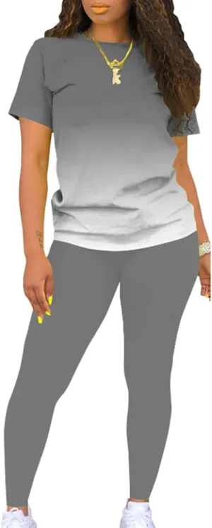 Mrskoala Women Two Piece Outfits Summer Sweatsuits Matching Jogger Sets Loungewear Tracksuit