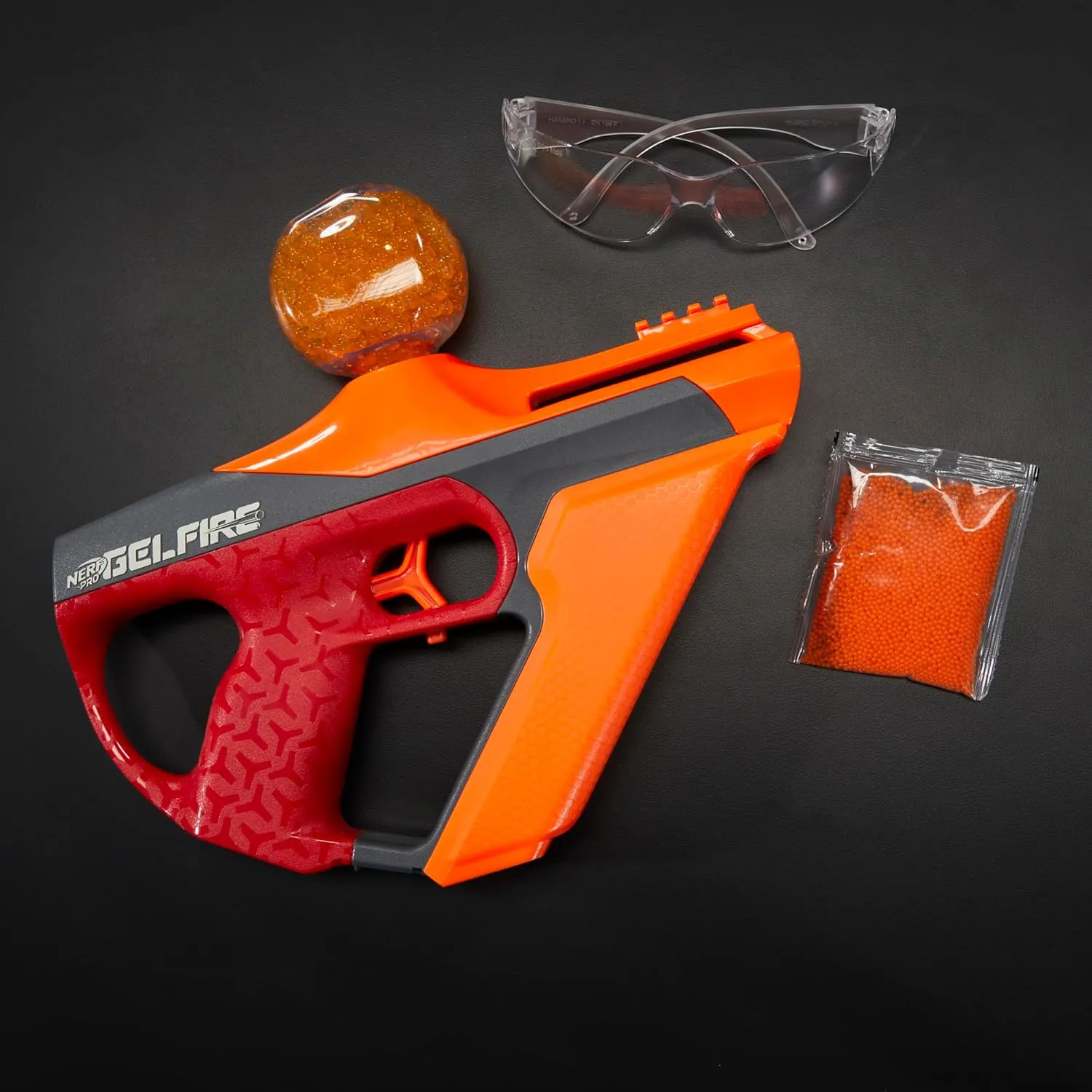 Nerf Pro Gelfire Uproar Full Auto Blaster, 150 FPS, 10,000 Gelfire Rounds, 400 Round Hopper, Eyewear, Ages 14 