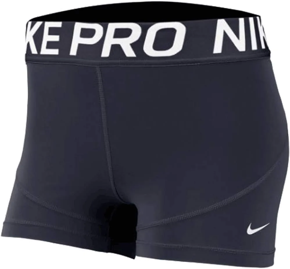 Nike Women's 3" Training Shorts Obsidian/Obsidian/White Size M