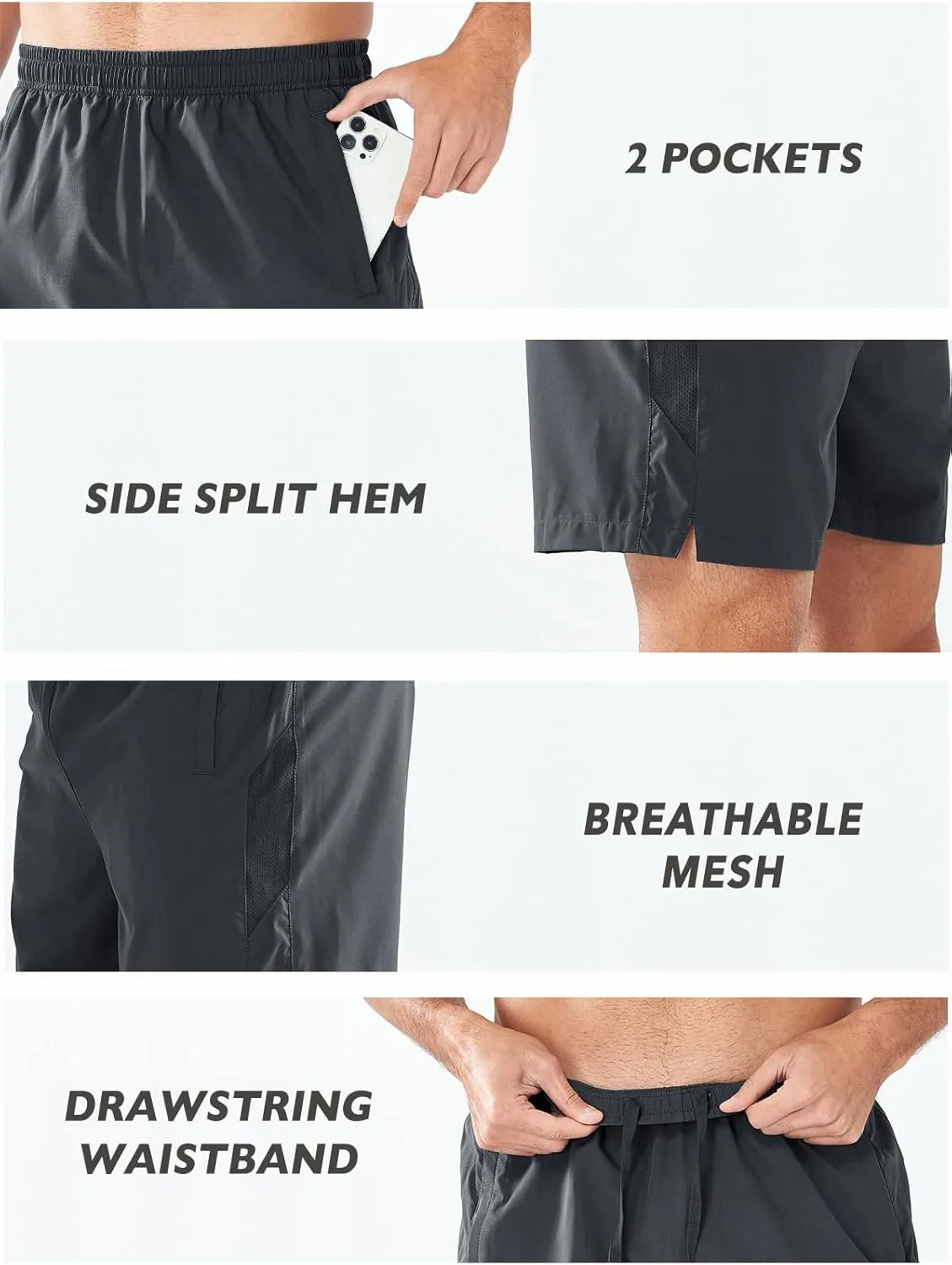 NORTHYARD Men's Running Athletic Shorts 5'' Workout Gym Tennis Short Quick Dry Lightweight Active Sports Basketball