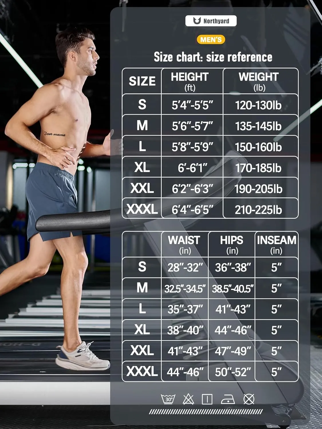 NORTHYARD Men's Running Athletic Shorts 5'' Workout Gym Tennis Short Quick Dry Lightweight Active Sports Basketball