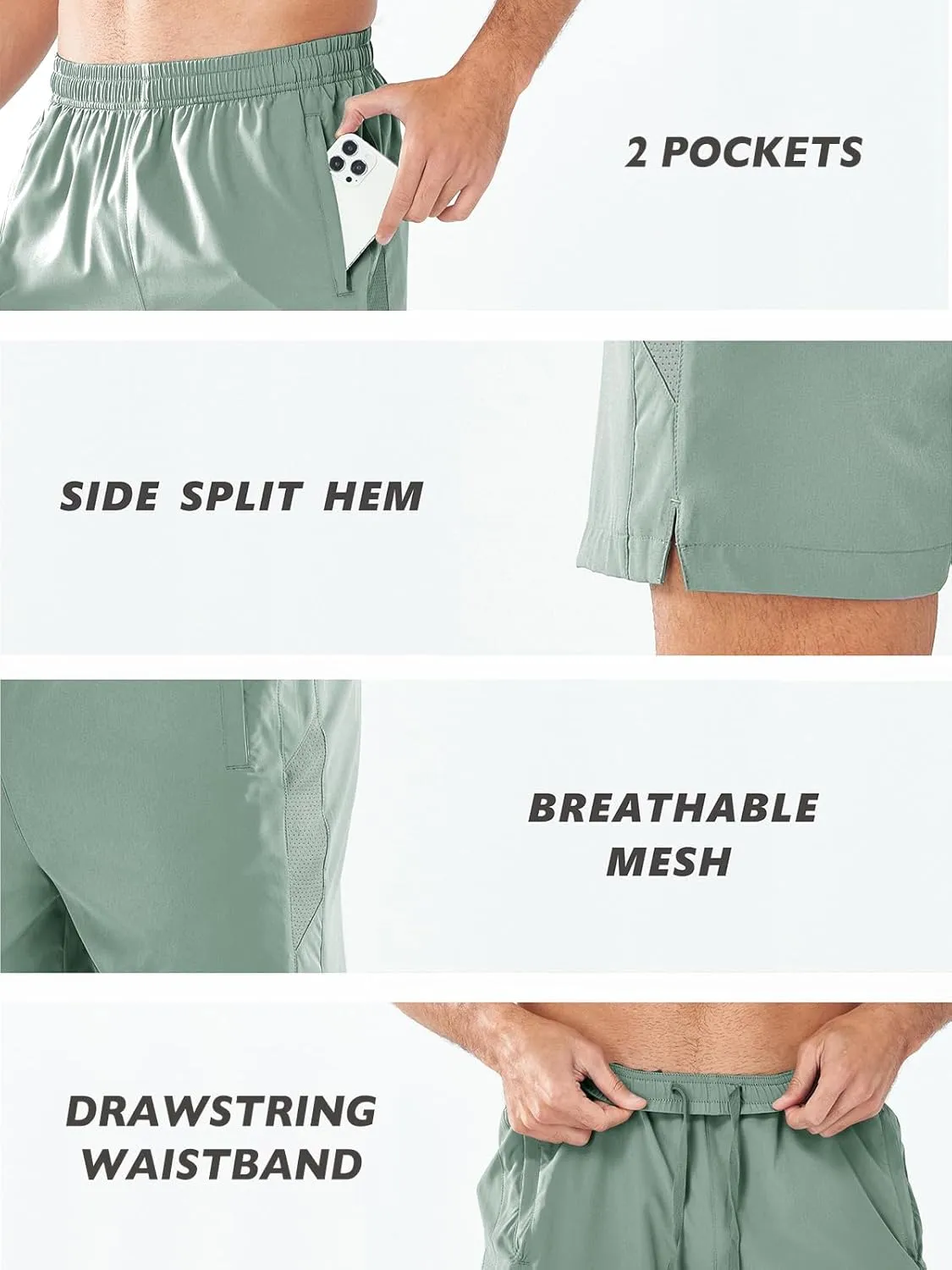 NORTHYARD Men's Running Athletic Shorts 5'' Workout Gym Tennis Short Quick Dry Lightweight Active Sports Basketball