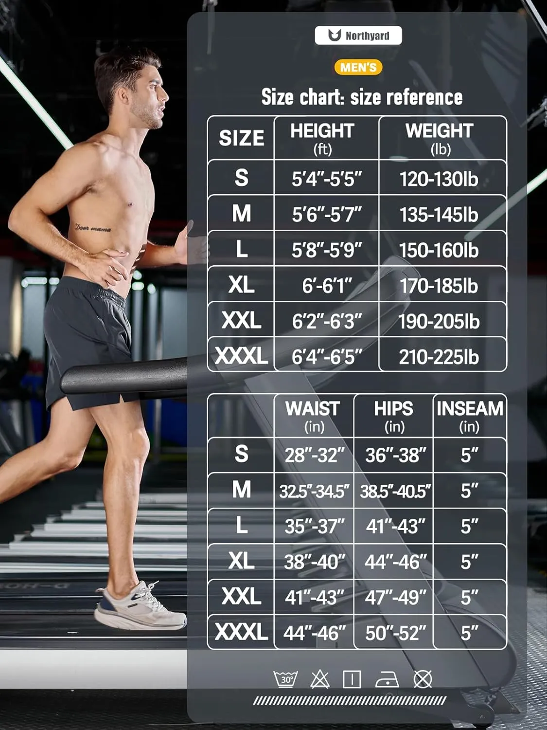 NORTHYARD Men's Running Athletic Shorts 5'' Workout Gym Tennis Short Quick Dry Lightweight Active Sports Basketball
