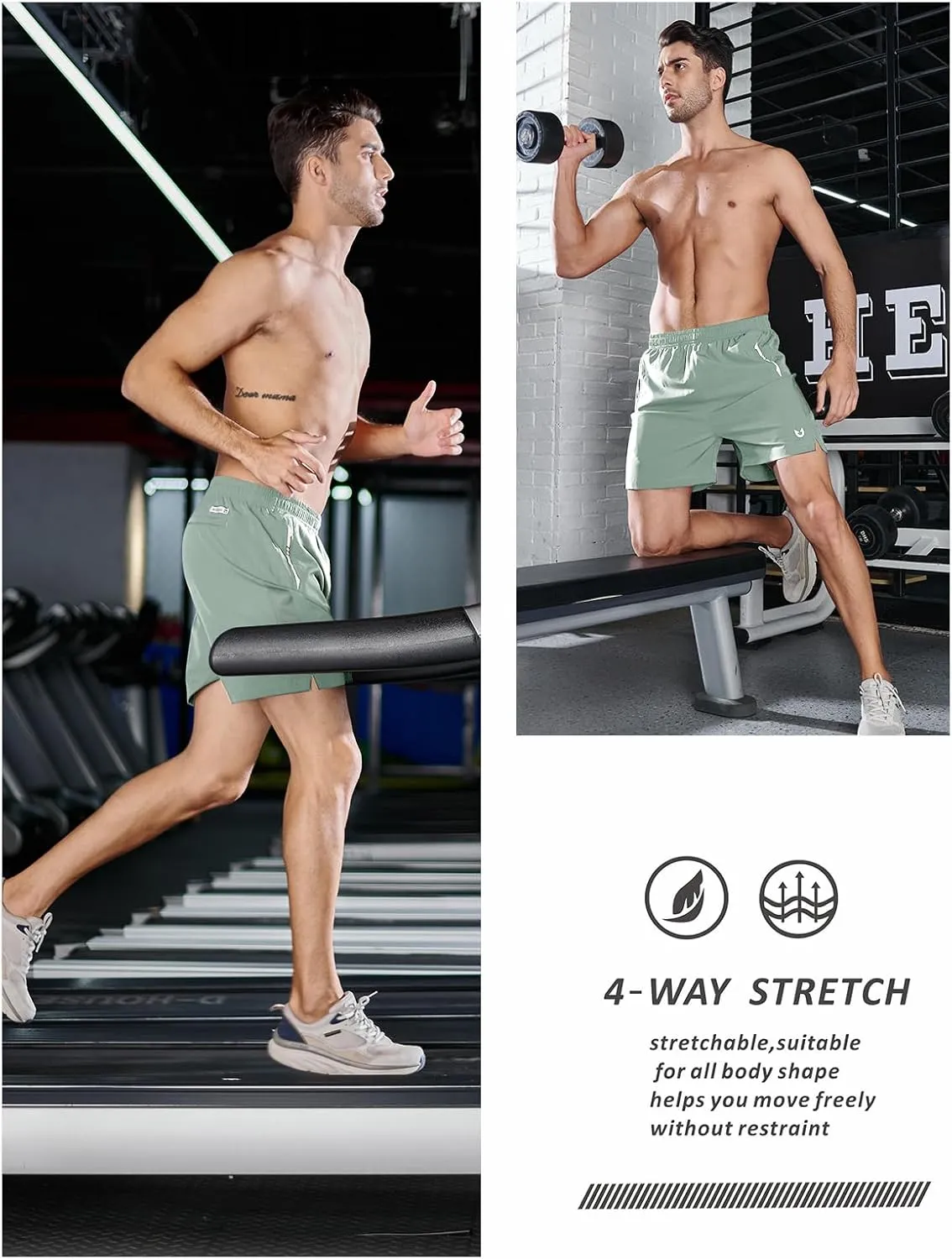 NORTHYARD Men's Running Athletic Shorts 5"/ 7"/ 9" Workout Gym Short Tennis Quick Dry Active Sport Hiking Basketball