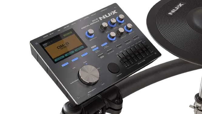 NuX DM-8 9-Piece Professional Digital Electronic Drum Set with Mesh Head