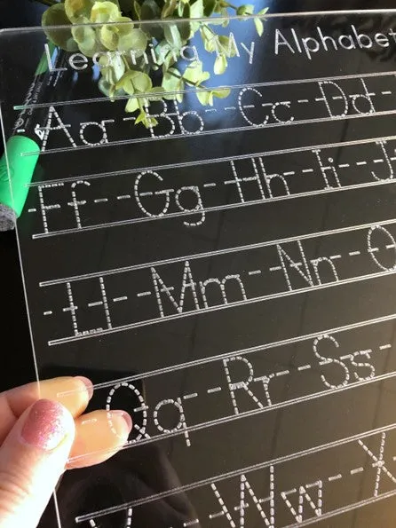 Personalised Write and Wipe Alphabet Board - Manuscript