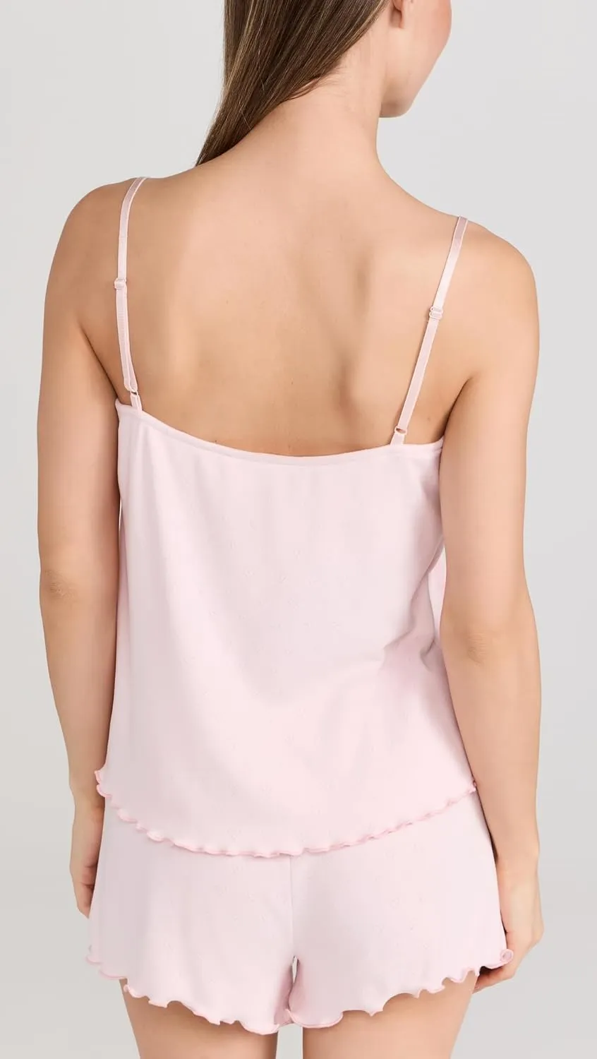 PJ Salvage Women's Loungewear Pointelle Hearts Tank