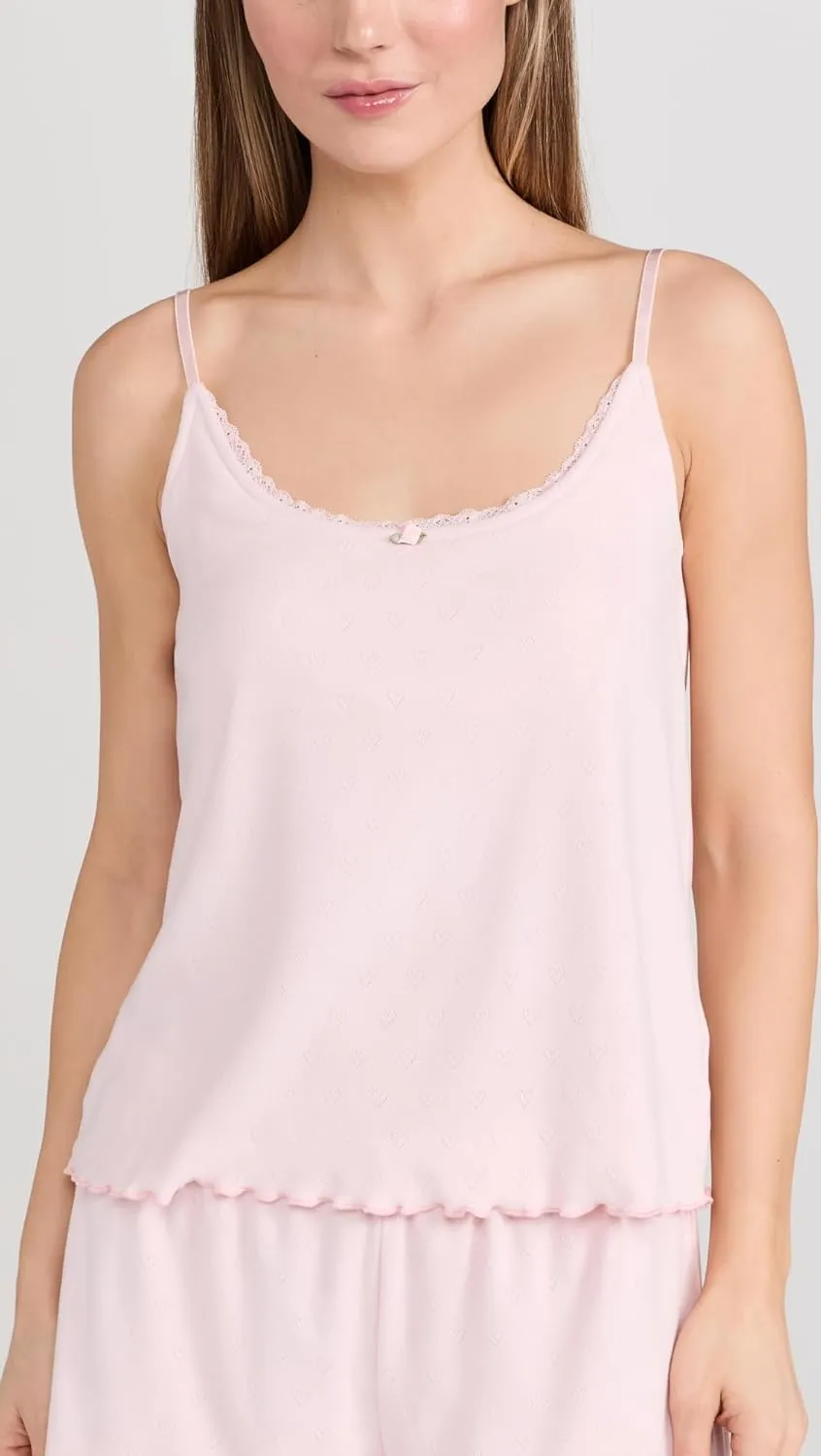 PJ Salvage Women's Loungewear Pointelle Hearts Tank