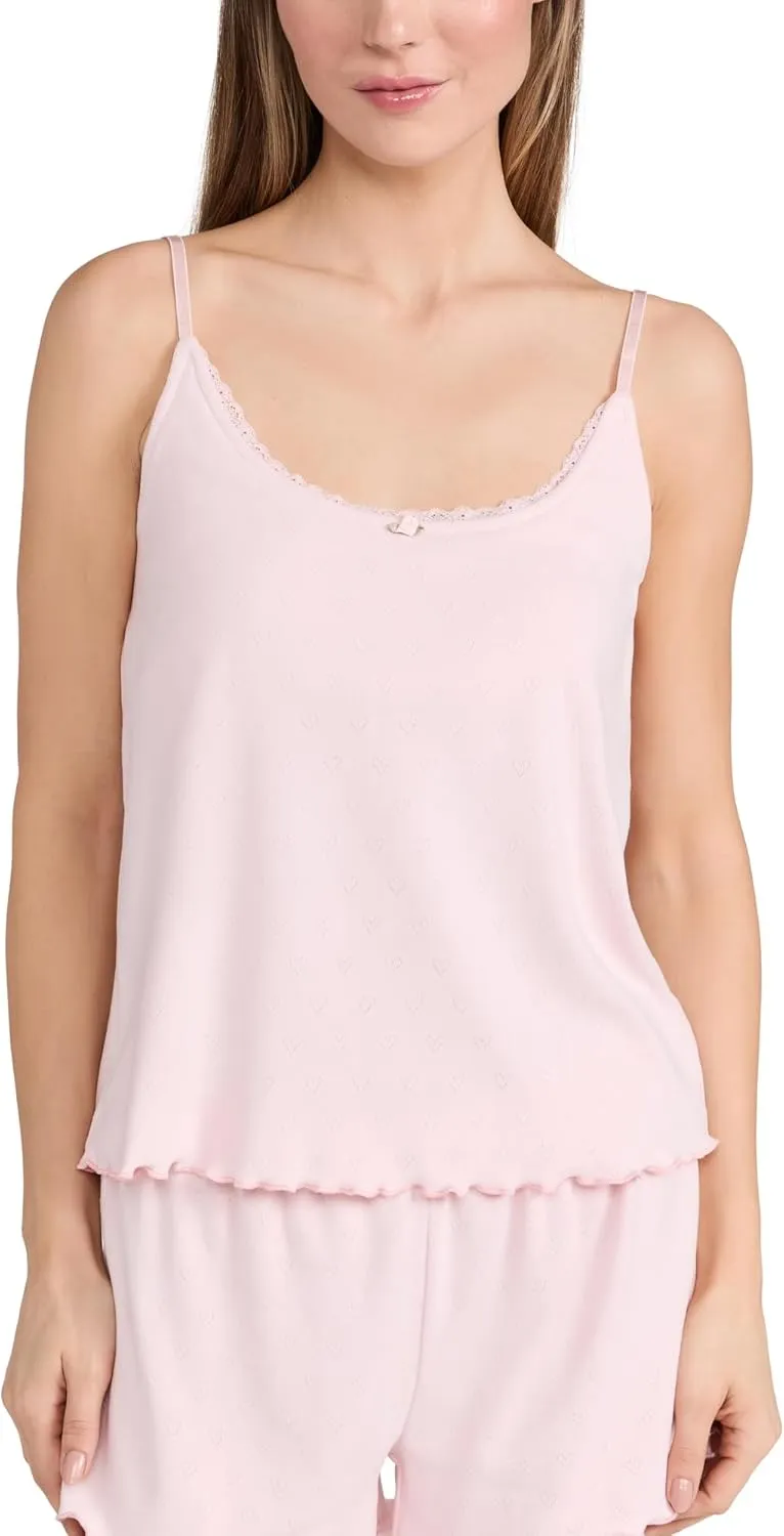 PJ Salvage Women's Loungewear Pointelle Hearts Tank