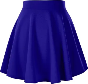 Plus Size Skirts for Women Flowy Pleated Skirts Casual Skater Skirt A-Line Mini Skirts High Wiasted Basic Skirts