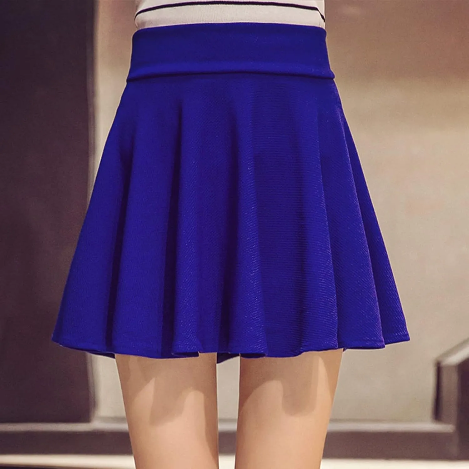 Plus Size Skirts for Women Flowy Pleated Skirts Casual Skater Skirt A-Line Mini Skirts High Wiasted Basic Skirts
