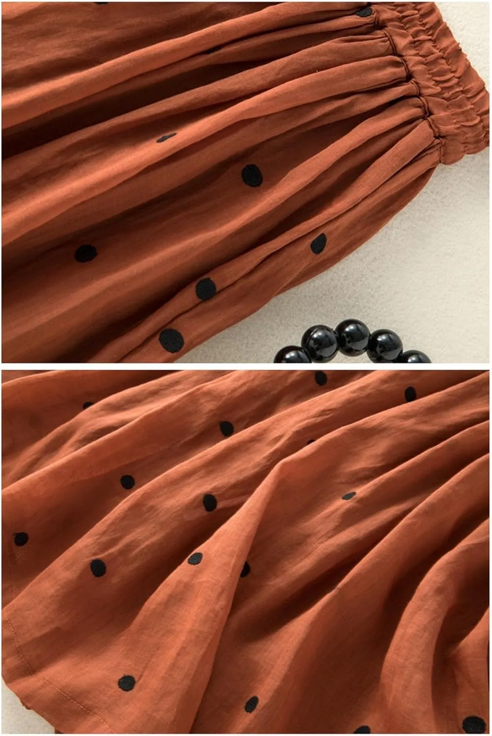 Polka Dot Tulle Skirts for Women 2025 Summer Drawstring High Waisted Elegant Flowy A-Line Swing Pleated Boho Midi Long Skirt
