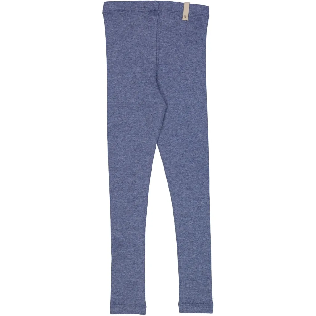 Rib Leggings - blue melange