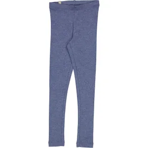 Rib Leggings - blue melange