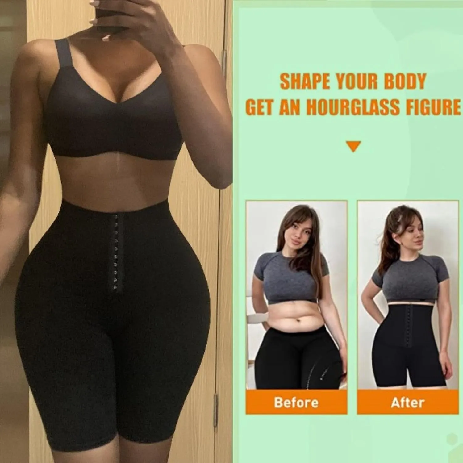 Sauna Sweat Short Pants Suits for Women High Waisted Thermo Workout Leggings Compression Shaper Thighs Tummy Control