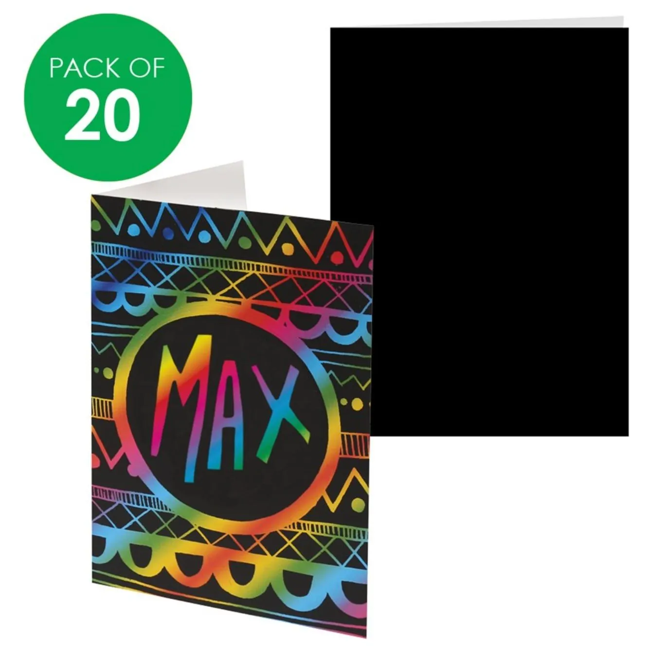 Scratch Board Greeting Cards - Pack of 20