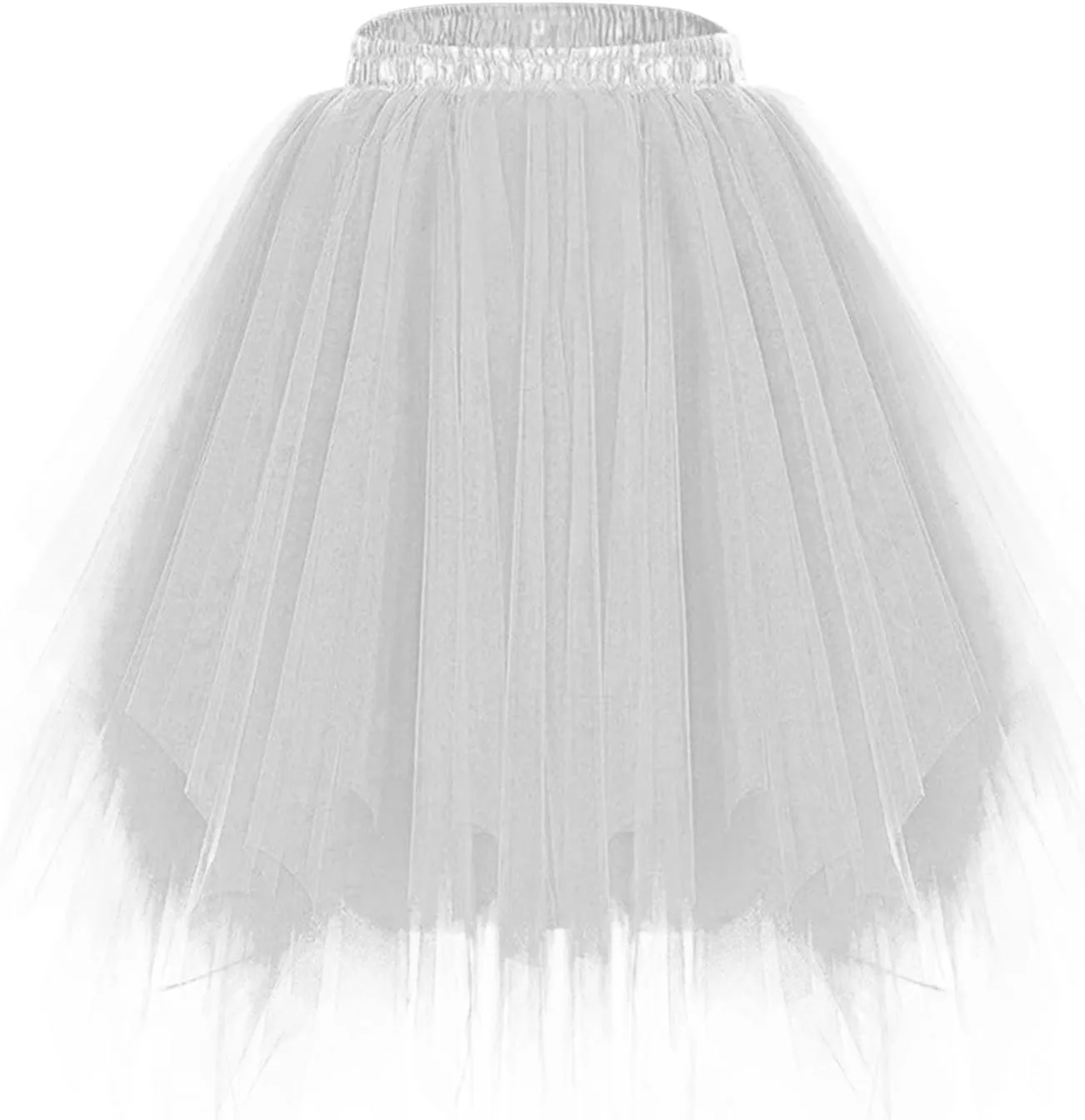 Short Tulle Skirt for Women Trendy High Waisted Mesh Multilayer Bullet Cheerleading Mini Tutu Skirts for Cosplay