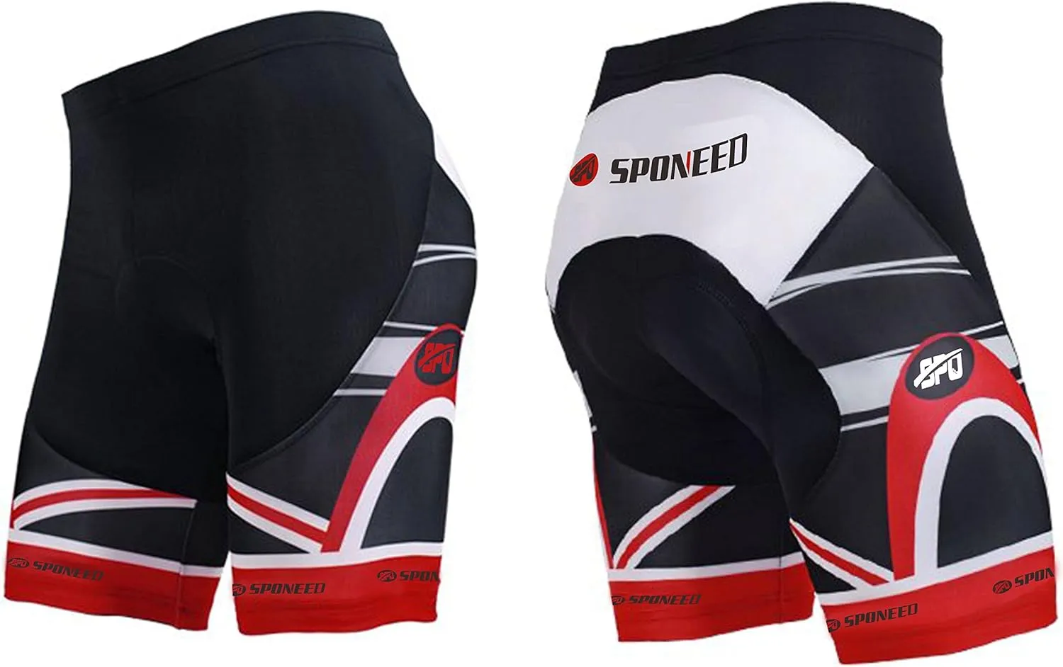 sponeed Men's Cycle Shorts Biking Pants Gel Padding Bicycle Ride Bottoms for Road Bikie