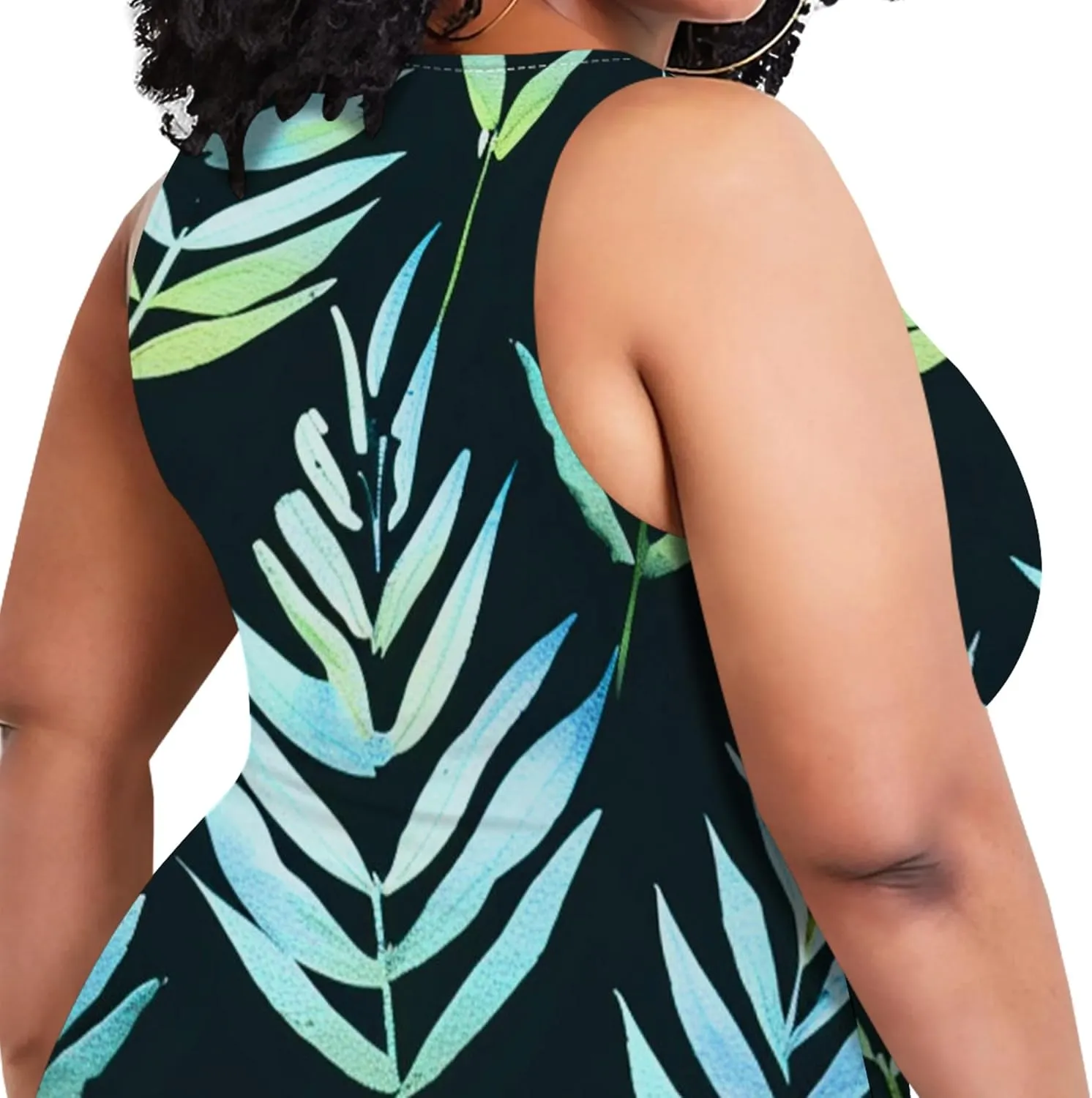 Summer Women's Sleeveless Tank Ruched Plus Size Bodycon Mini Sundress Midi Casual Dresses 2024