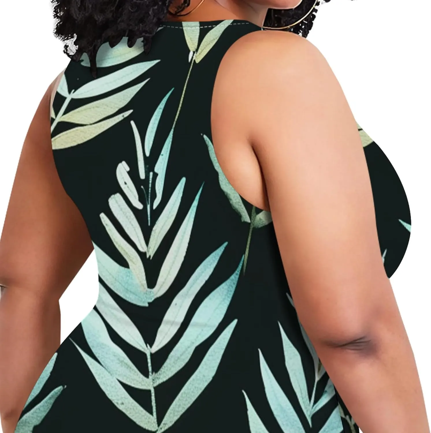 Summer Women's Sleeveless Tank Ruched Plus Size Bodycon Mini Sundress Midi Casual Dresses 2024